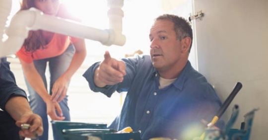 plumber working
